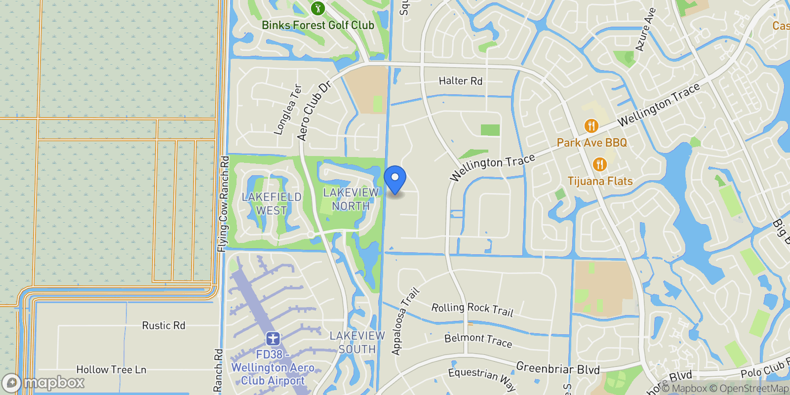 Map showing 14984 Roan Ct, Wellington, FL 33414, Wellington, Florida, United States.
