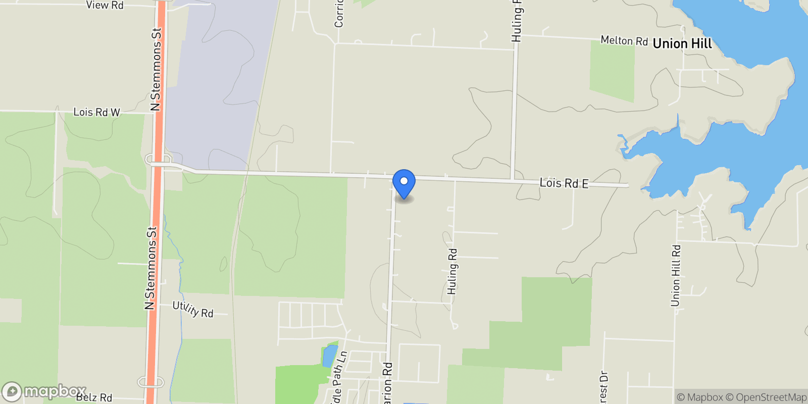 Map showing 12190 Marion Road, Sanger, TX 76266, Sanger, Texas, United States.