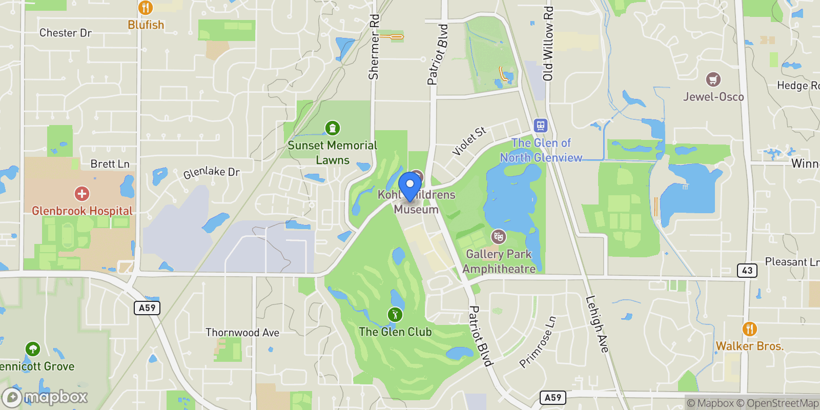 Map showing 2005 Valor Court, Glenview, Illinois, United States.