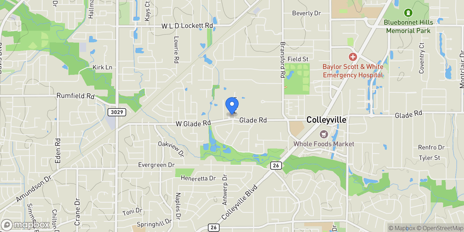 Map showing 4901 Rockrimmon Court, Colleyville, TX 76034, Colleyville, Texas, United States.