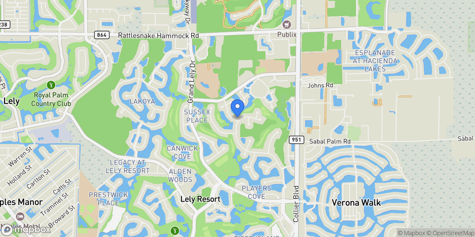 Map showing 7749 Classics DR, Naples, FL, 34113, USA, Naples, Florida, United States.