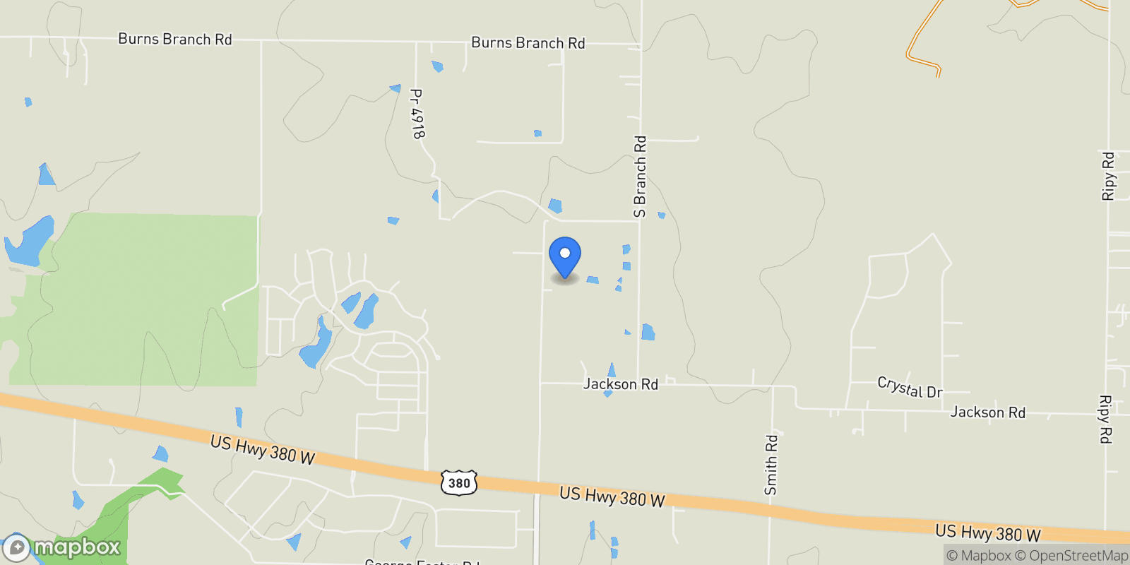 Map showing 2436 Big Sky Trail, Ponder, TX 76259, Ponder, Texas, United States.