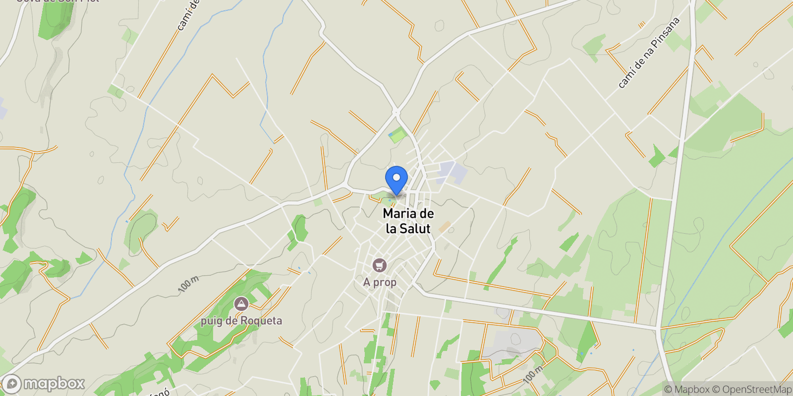 Map showing María de la Salud, Maria de la Salut, BALEARES, Maria de la Salut, Maria de la Salut, Balearic Islands, Spain.