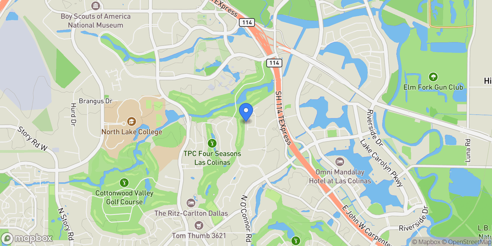 Map showing 4823 Cloudcroft Lane, Irving, TX 75038, Irving, Texas, United States.