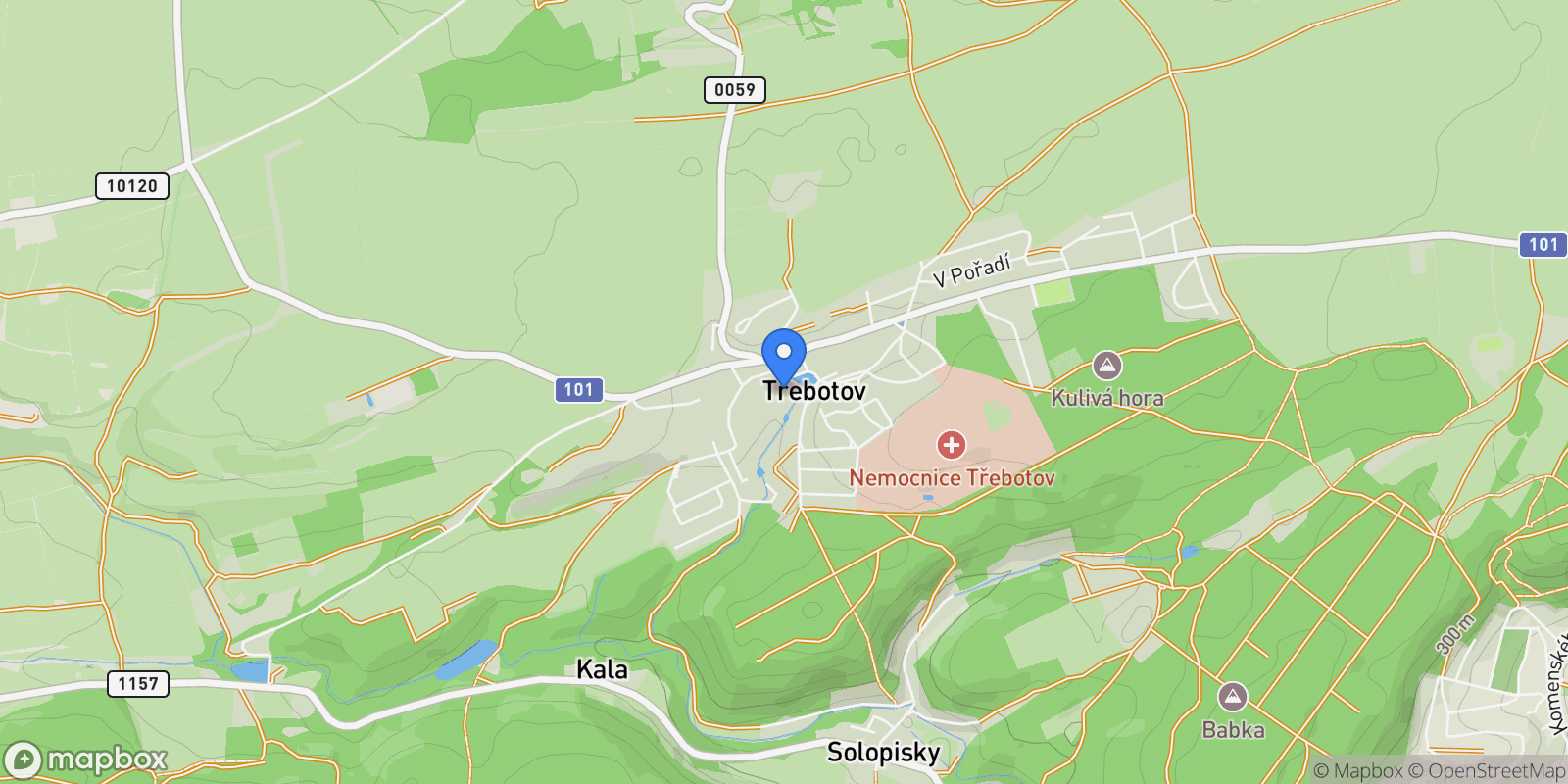 Map showing U Tvrze 1, 252 26 Třebotov, Czechia, Třebotov, Central Bohemian Region, Czechia.