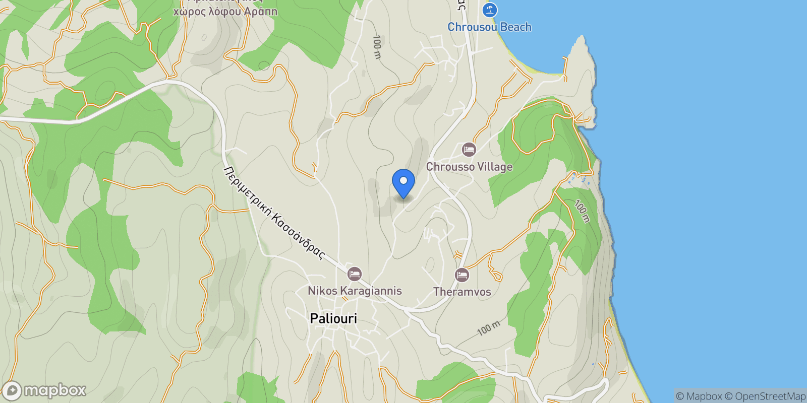 Map showing Pallini Municipal Unit, Macedonia and Thrace, Greece.