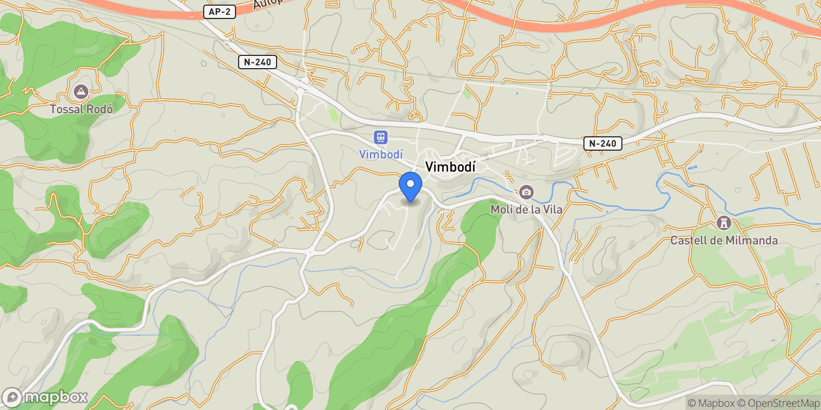 Map showing Cataluña, Vimbodi, TARRAGONA, Vimbodi, Vimbodi i Poblet, Catalonia, Spain.