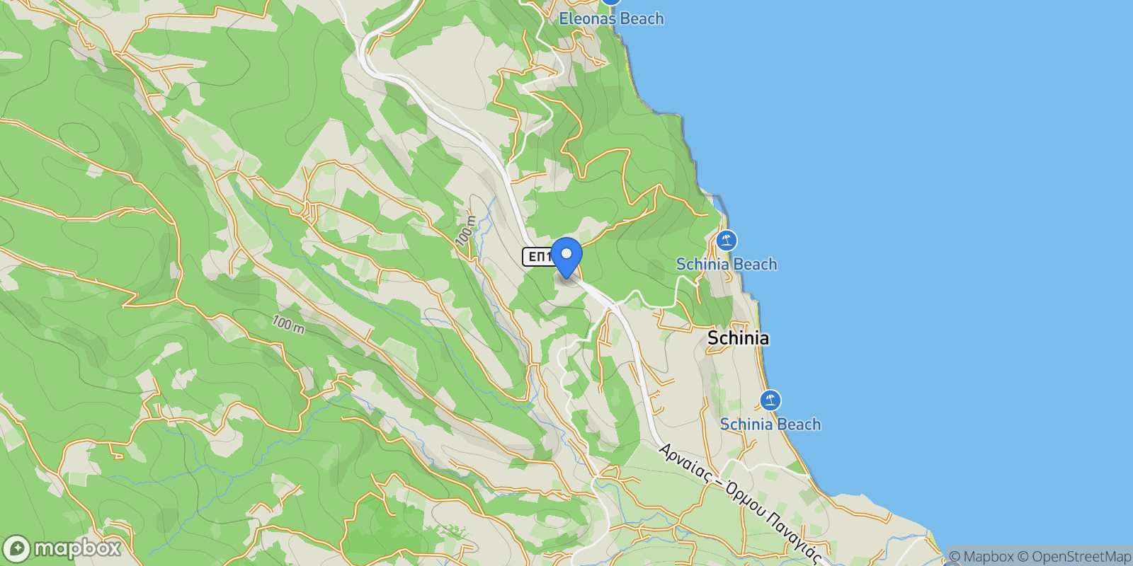 Map showing Sithonia, Macedonia and Thrace, Greece.