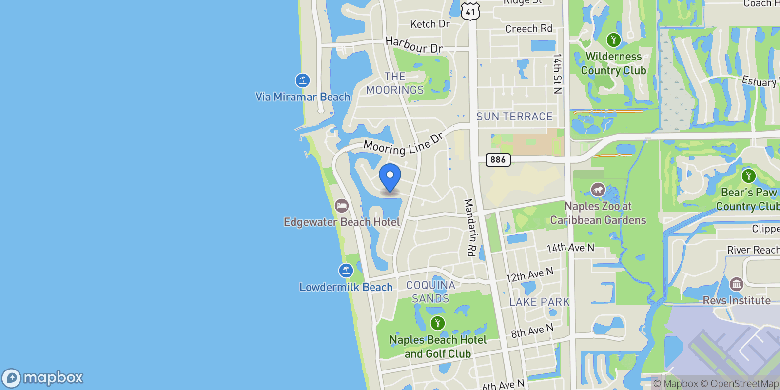 Map showing 350 Spring Line DR, Naples, FL, 34102, USA, Naples, Florida, United States.