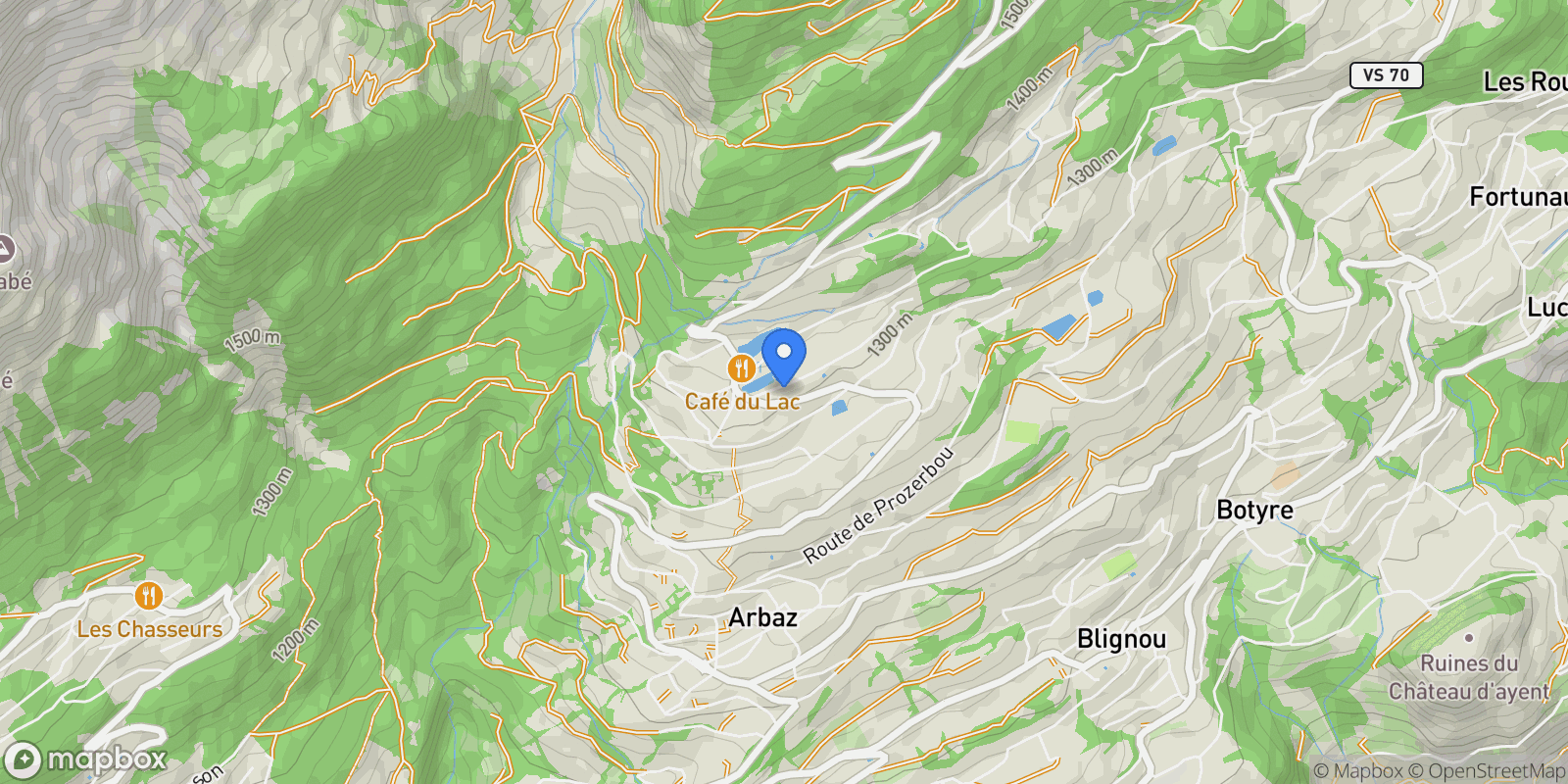 Map showing Mayens d'Arbaz, Arbaz, VS 1974, Arbaz, Valais, Switzerland.