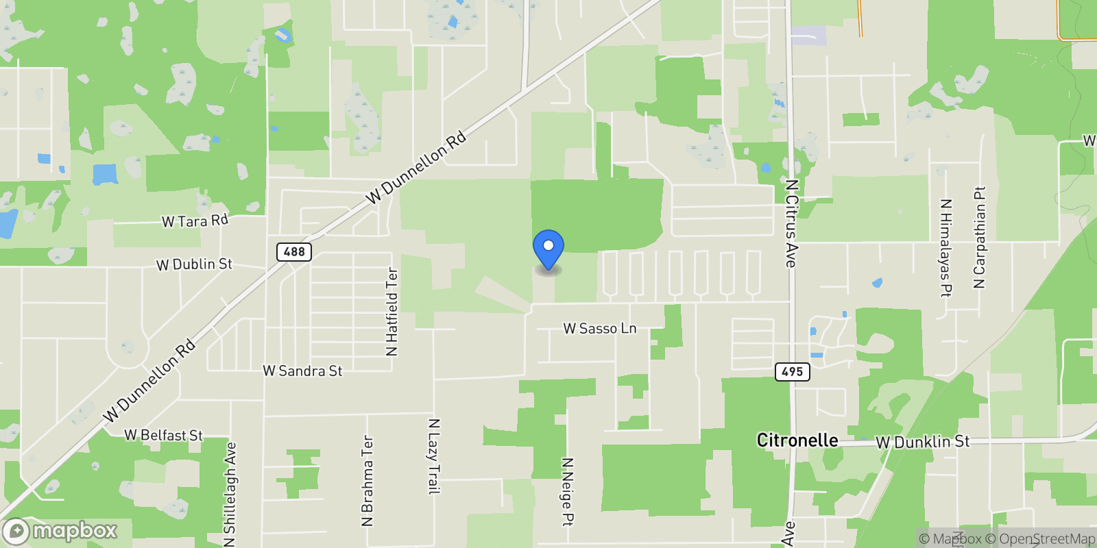 Map showing 8947 W Basilico Street, Crystal River, FL 34428, Crystal River, Florida, United States.