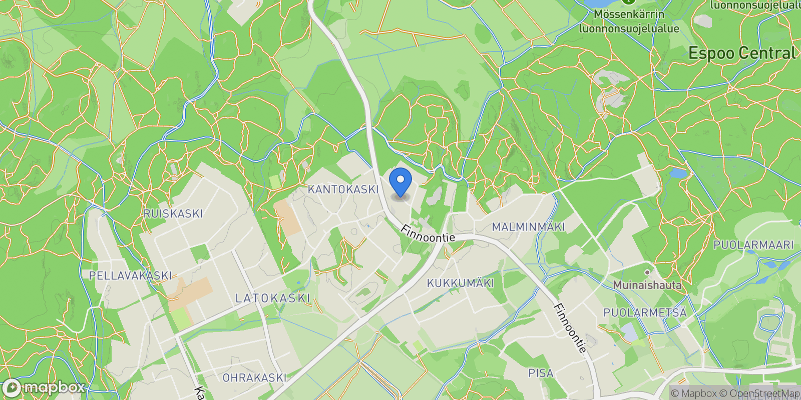 Map showing Kaskipuunmäki 4, Lahnus, Uusimaa, Finland.