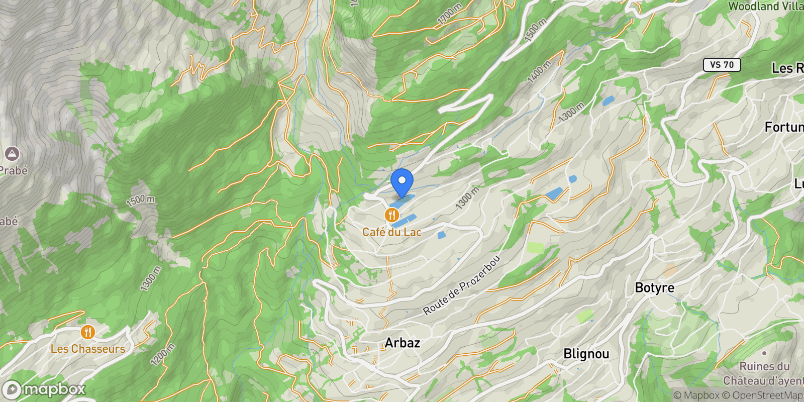 Map showing Mayens d'Arbaz, Arbaz, VS 1974, Arbaz, Valais, Switzerland.