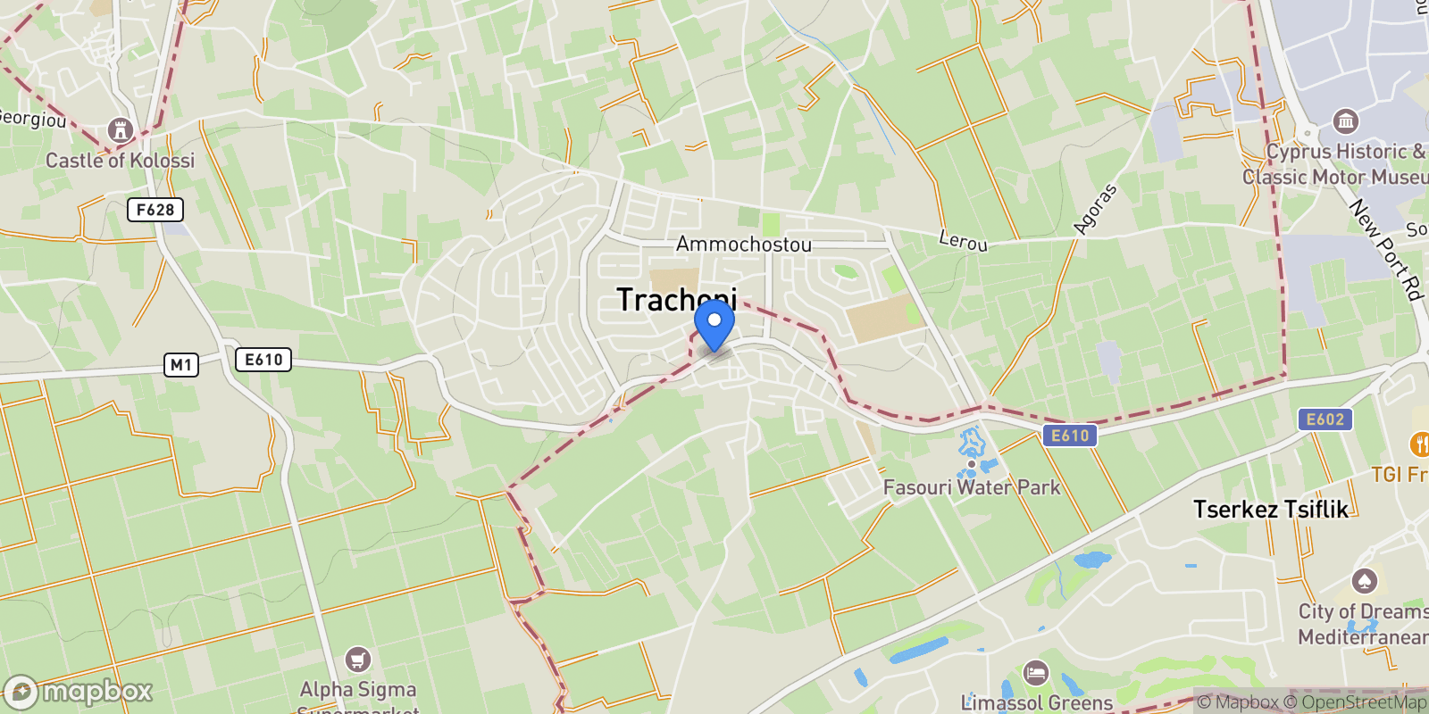 Map showing MX47+G37, Trachoni 4651, Cyprus, Trachoni, Limassol, Cyprus.