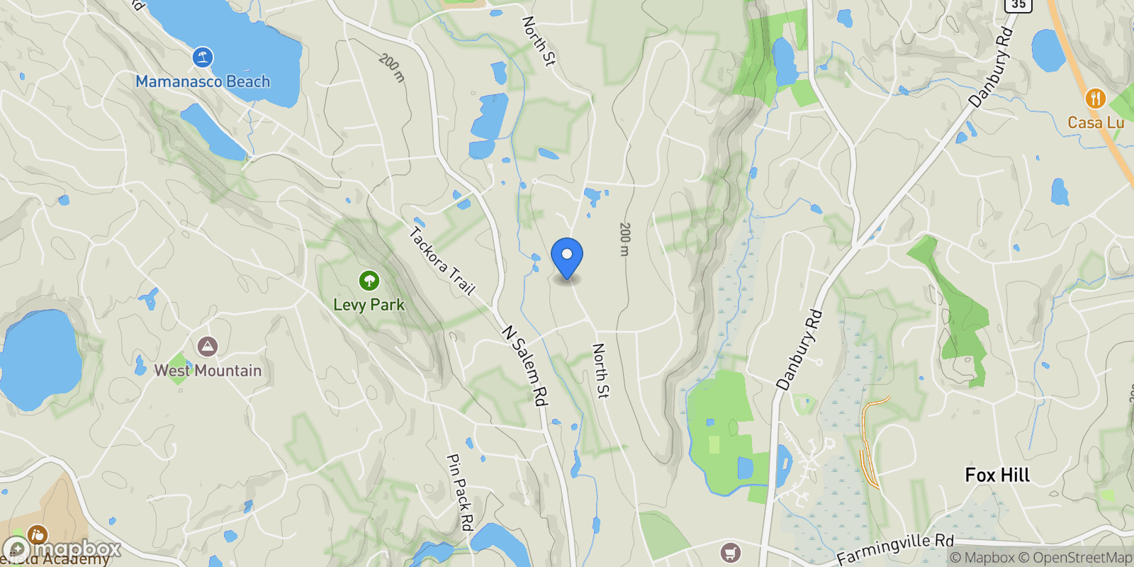 Map showing 261 North Street, Ridgefield, CT, 06877, USA, Ridgefield, Connecticut, United States.