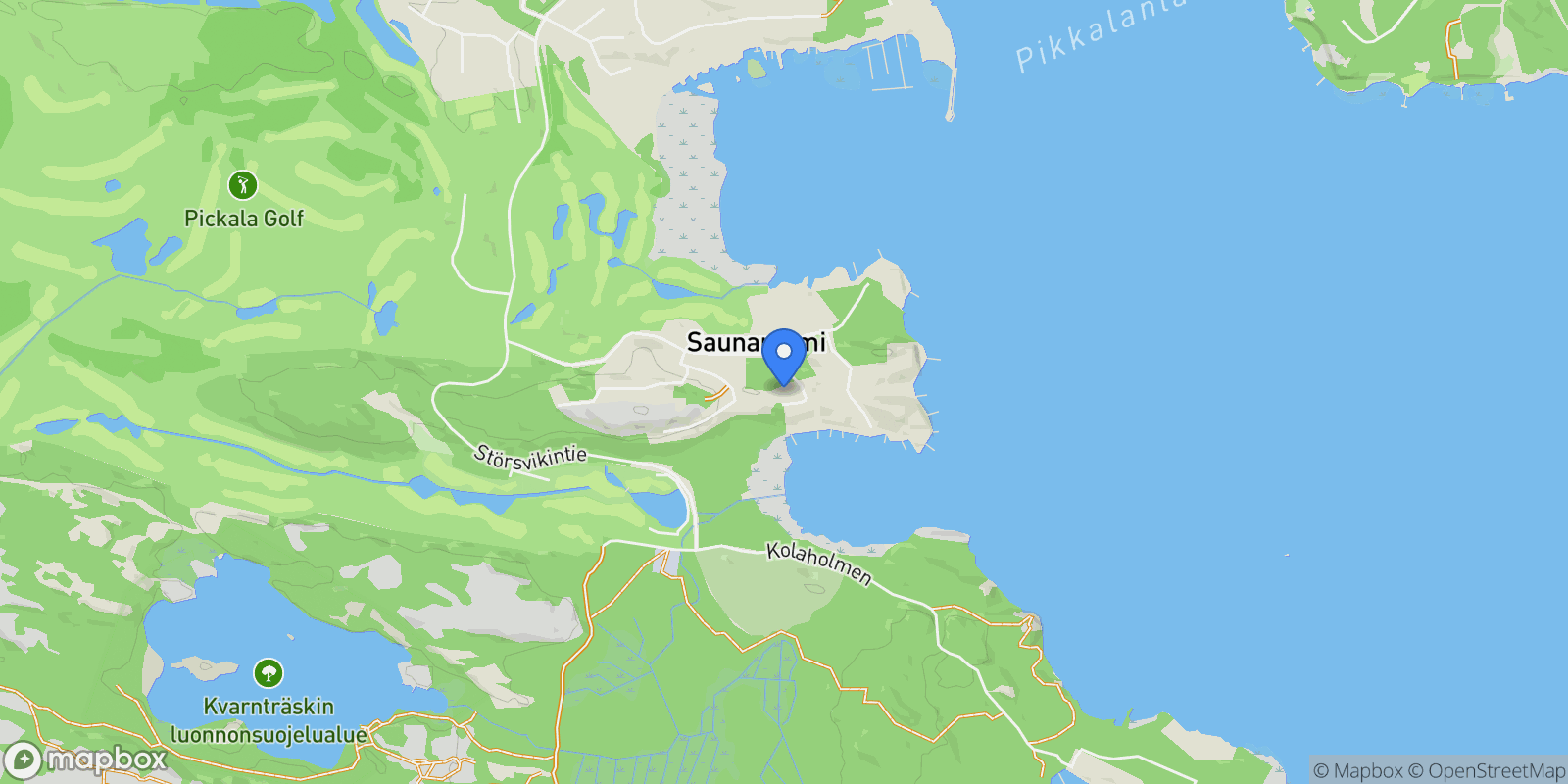 Map showing Saunaniemenkuja 3, Siuntio, Uusimaa, Finland.