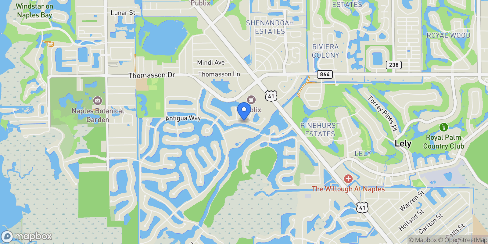 Map showing 5090 Andros DR, Naples, FL, 34113, USA, Naples, Florida, United States.