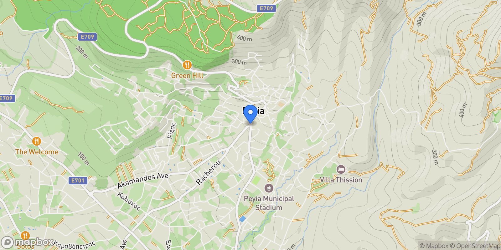 Map showing Peyia, Cyprus, Peyia, Paphos, Cyprus.
