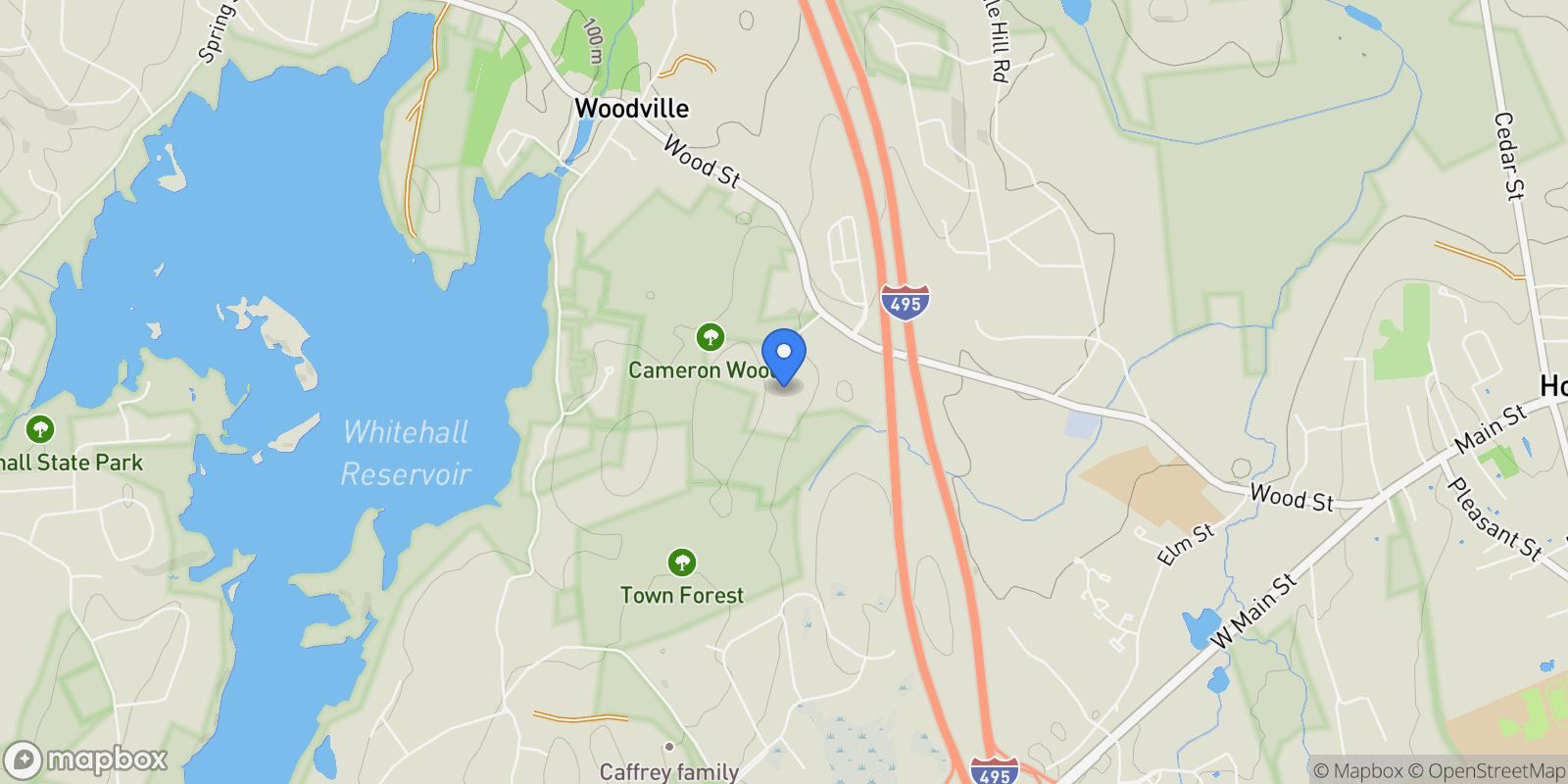 Map showing 17 Whisper Way, Hopkinton, MA, 01748, USA, Hopkinton, Massachusetts, United States.