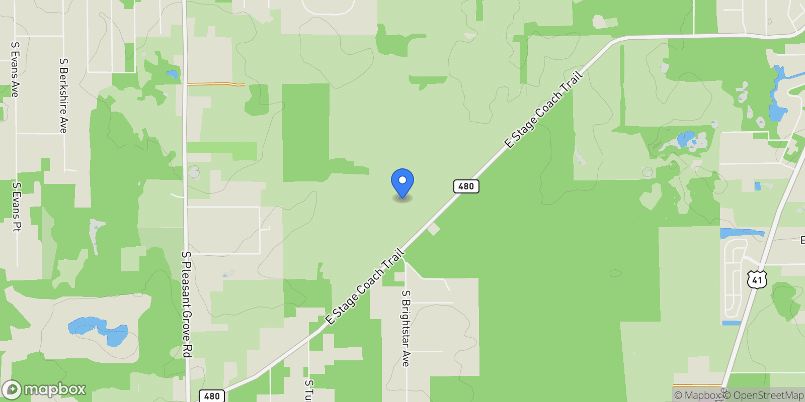 Map showing 5419 E Stage Coach Trail, Floral City, FL 34436, Floral City, Florida, United States.