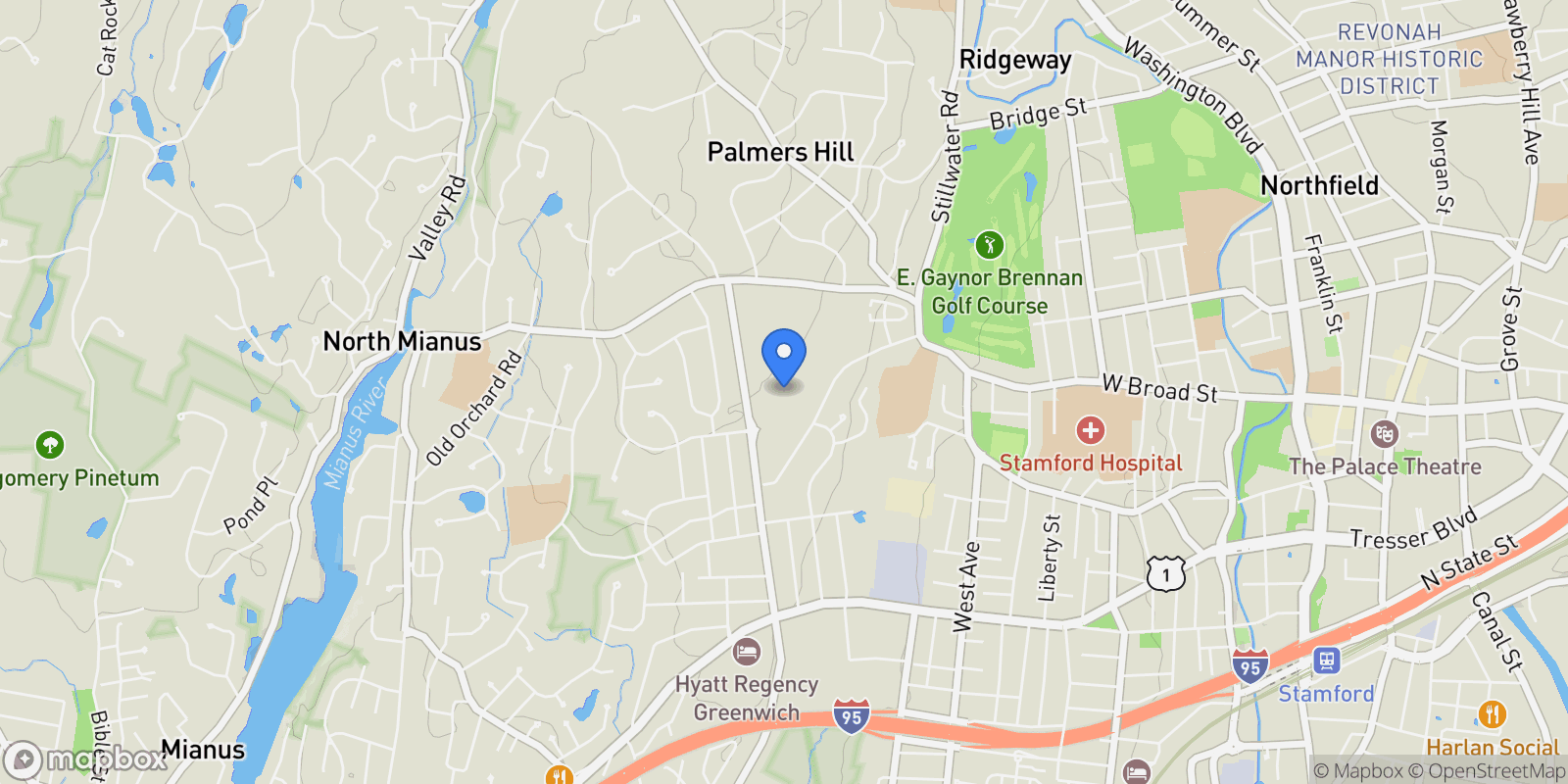 Map showing 77 Havemeyer Lane, #420, Stamford, CT, 06902, USA, Stamford, Connecticut, United States.