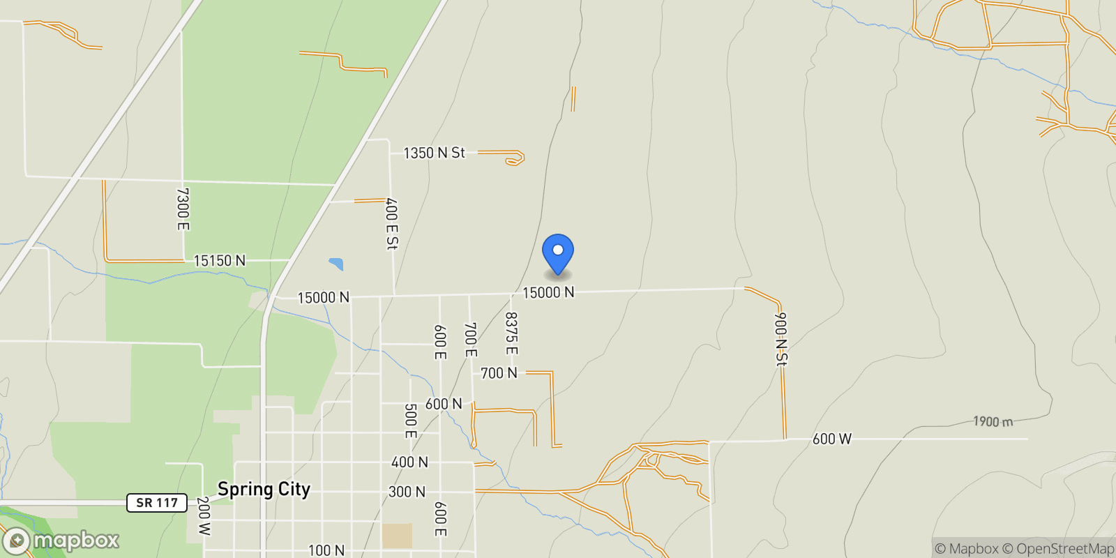 Map showing 15000 N 8527 E, Mount Pleasant, Utah, United States.