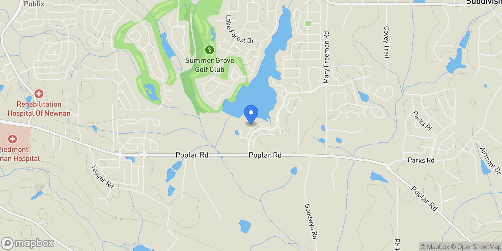 Map showing Newnan, Georgia, United States.