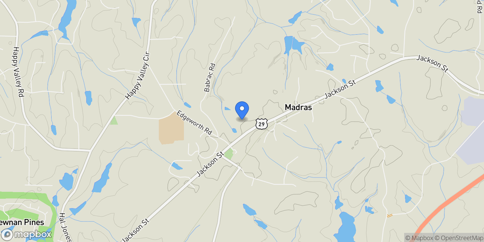 Map showing Newnan, Georgia, United States.