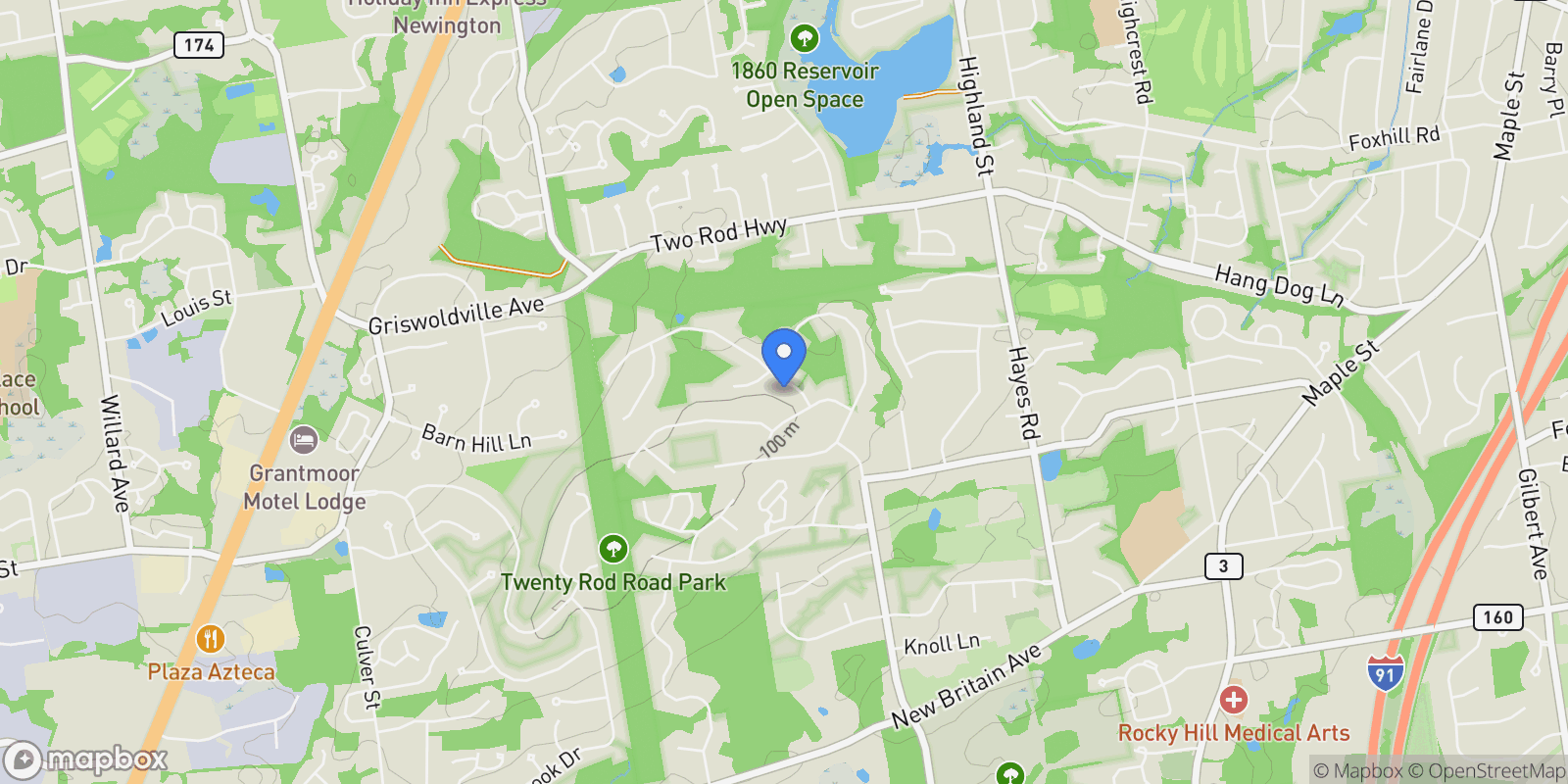 Map showing 18 Stone Hill Drive, Rocky Hill, CT, 06067, USA, Rocky Hill, Connecticut, United States.