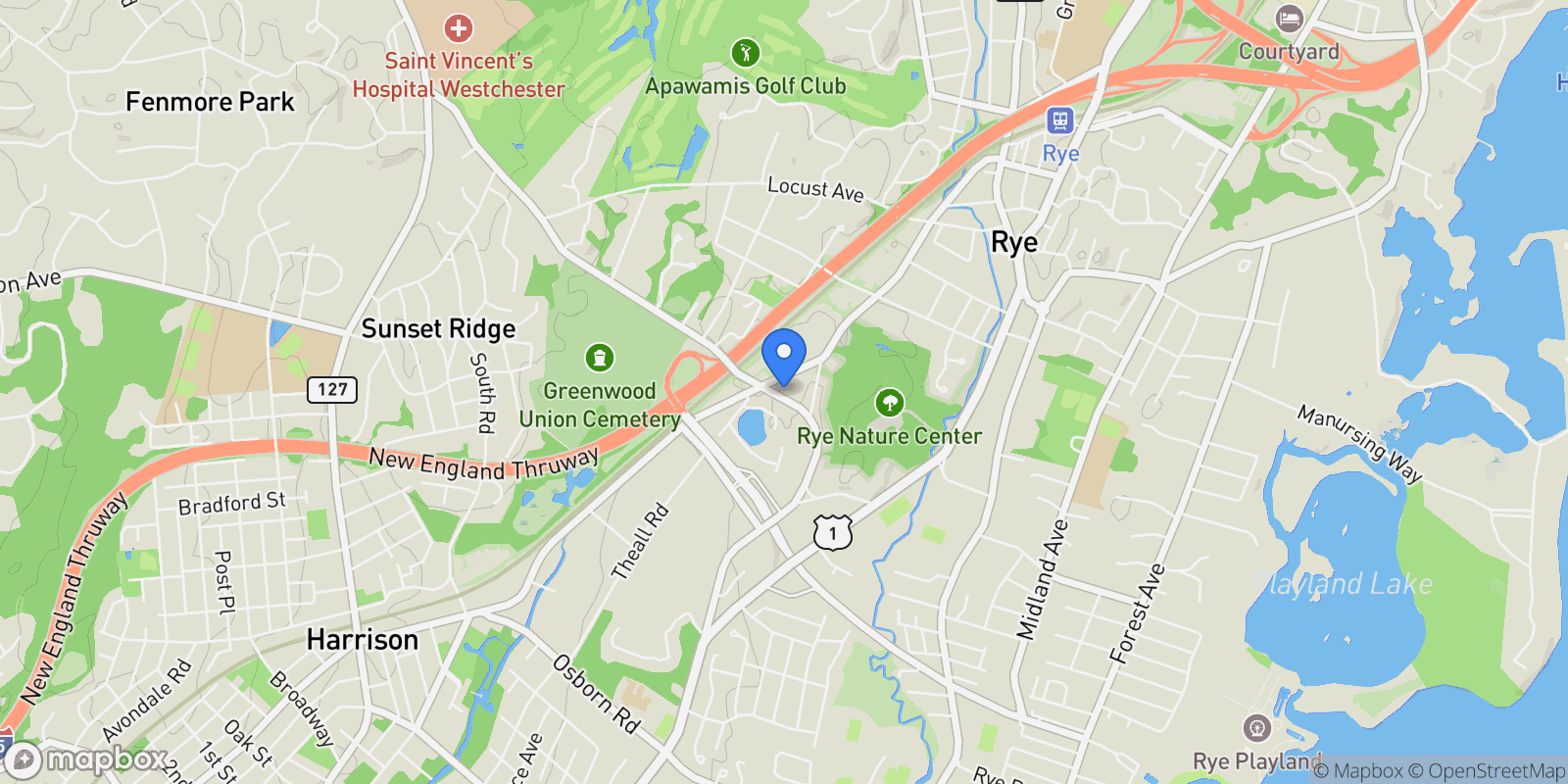 Map showing 116 North Street, Rye, NY, 10580, USA, Rye, New York, United States.