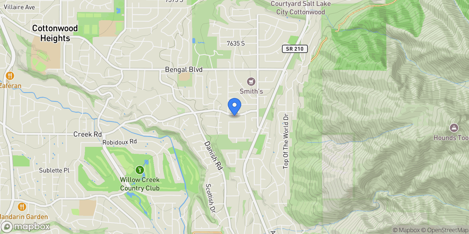 Map showing 3364 E CREEK RD, Cottonwood Heights, Utah, United States.