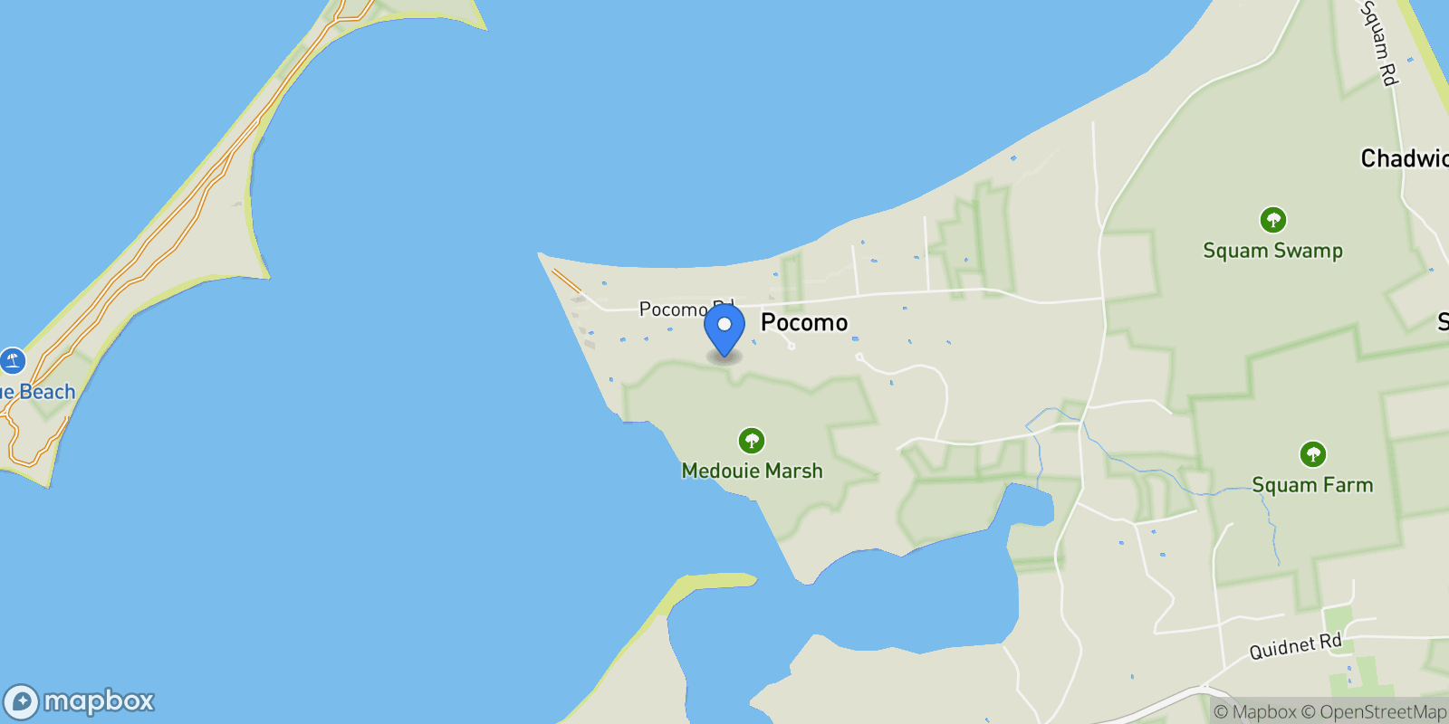 Map showing 1 Weetamo Road, Nantucket, MA, 02554, USA, Nantucket, Massachusetts, United States.