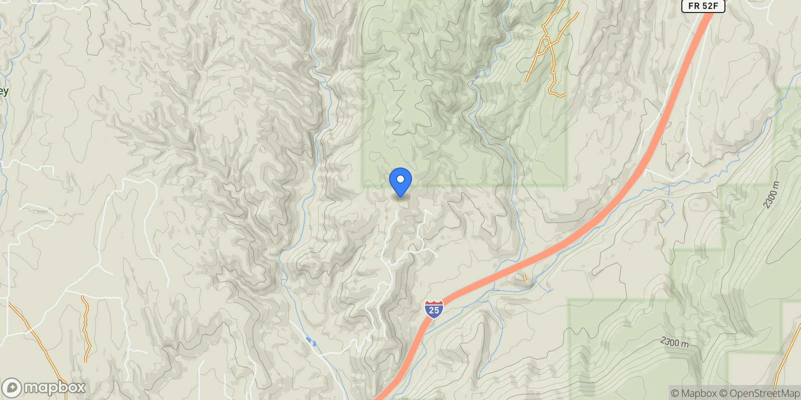 Map showing 125 Apache Canyon Trail, Santa Fe, NM 87505, Santa Fe, New Mexico, United States.