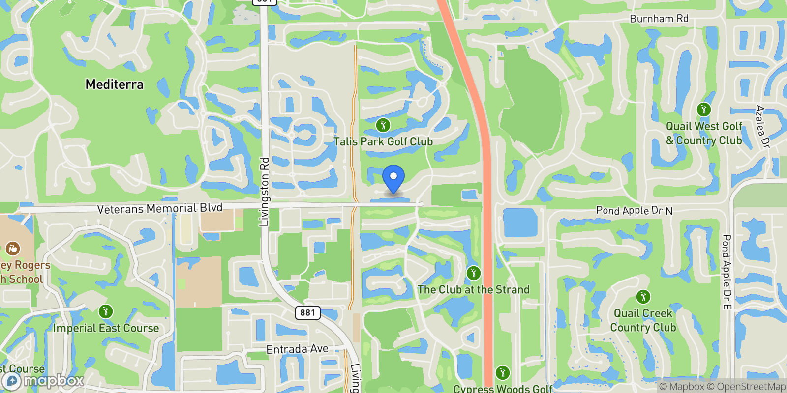 Map showing 16336 Corsica Way , 201, Naples, FL 34110, Bonita Springs, Florida, United States.