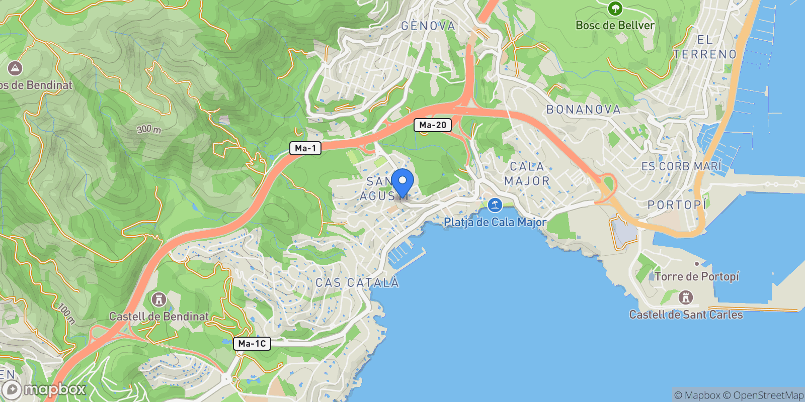 Map showing Palma, Mallorca, Palma, Palma, Balearic Islands, Spain.