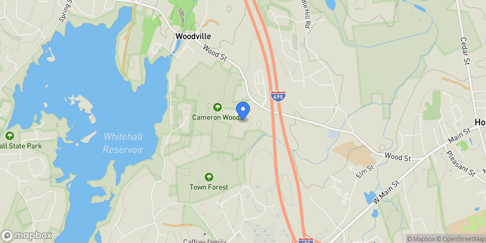 Map showing 15 Whisper Way, Hopkinton, MA, 01748, USA, Hopkinton, Massachusetts, United States.