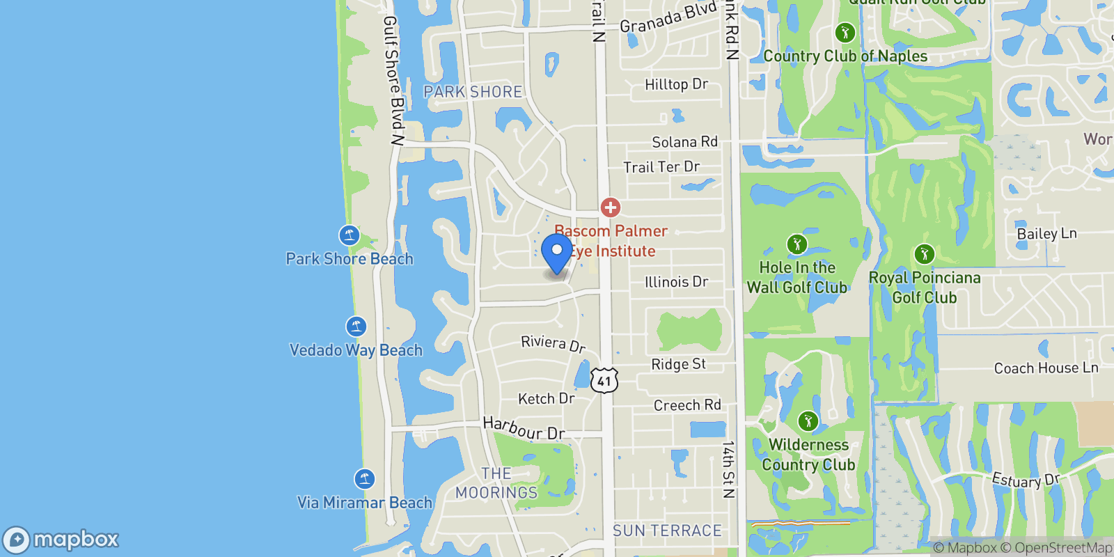 Map showing 777 Binnacle Drive, Naples, FL 34103, Naples, Florida, United States.