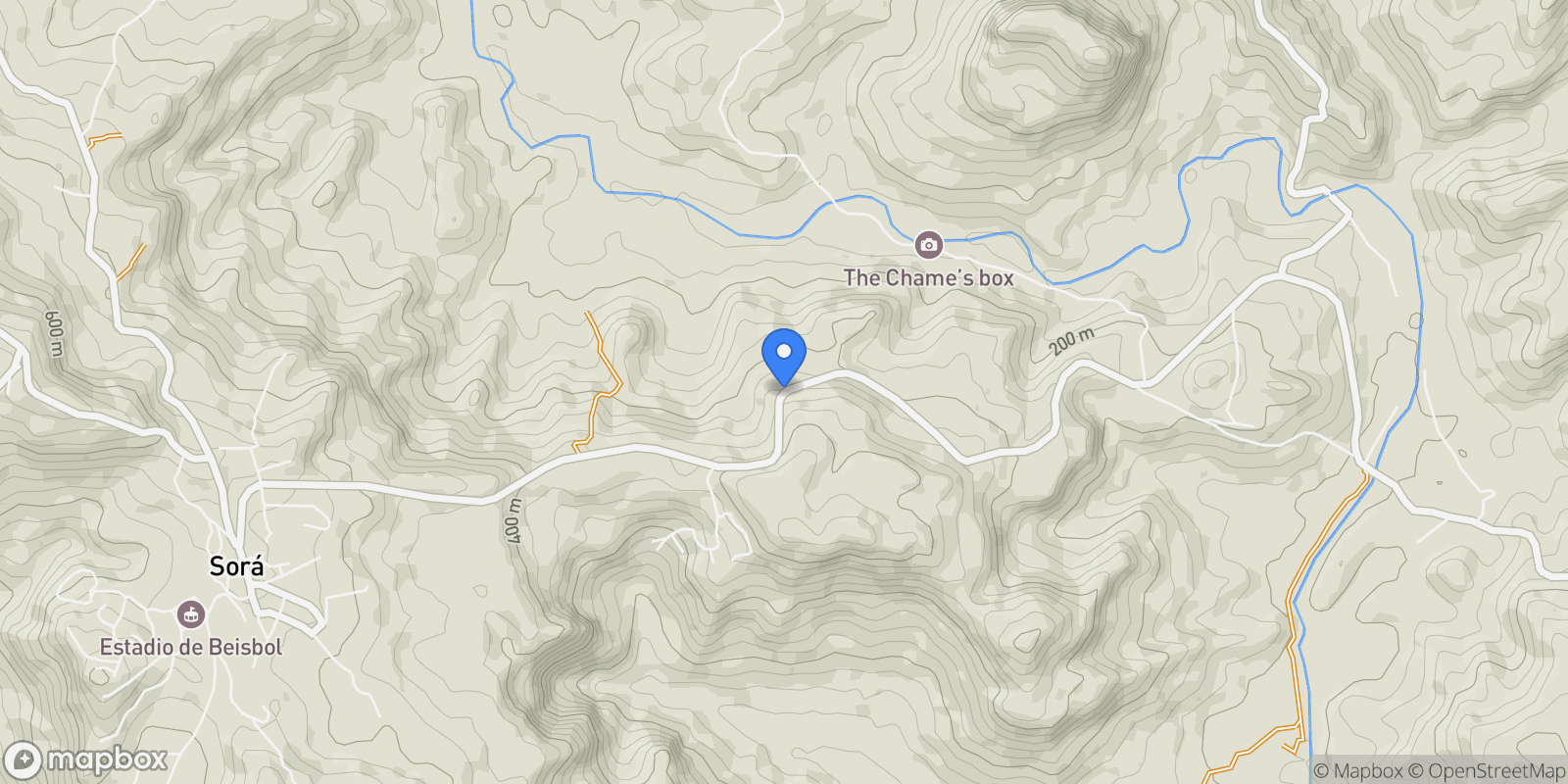 Map showing Sorá, Coclé Province, Panama.