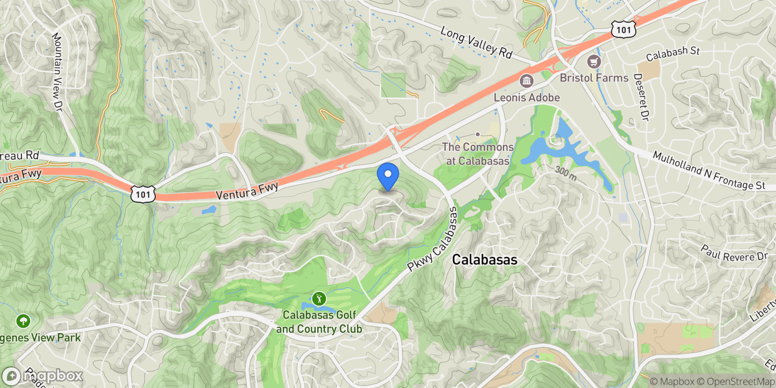 Map showing 24215 Park Granada, Calabasas, CA, 91302, USA, Hidden Hills, California, United States.