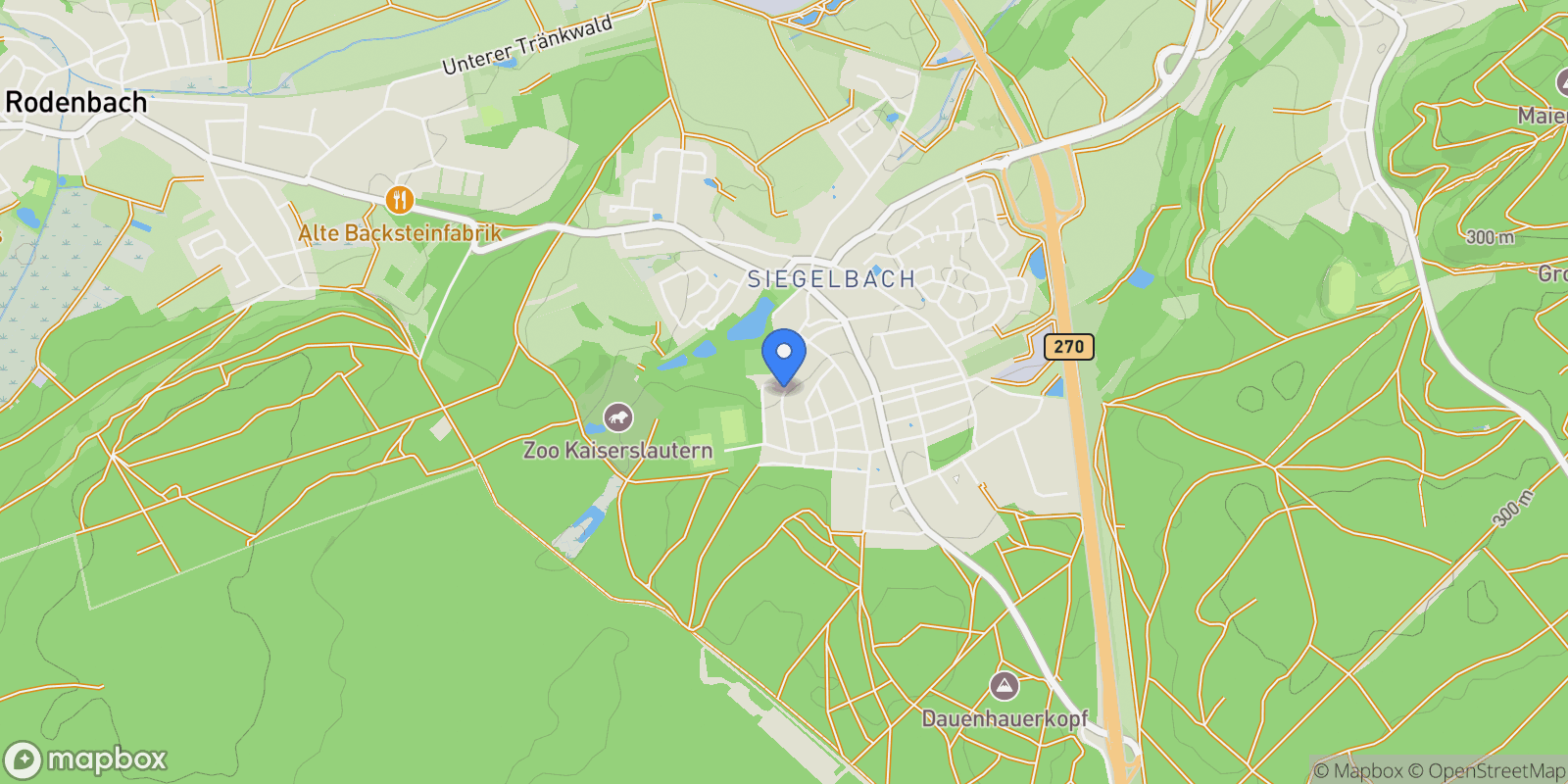Map showing Kaiserslautern, Rheinland-Pfalz, Kaiserslautern, Kaiserslautern, Rhineland-Palatinate, Germany.