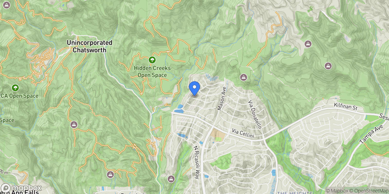 Map showing 20741 W Deer Grass Ct, Porter Ranch, CA, 91326, USA, Los Angeles, California, United States.