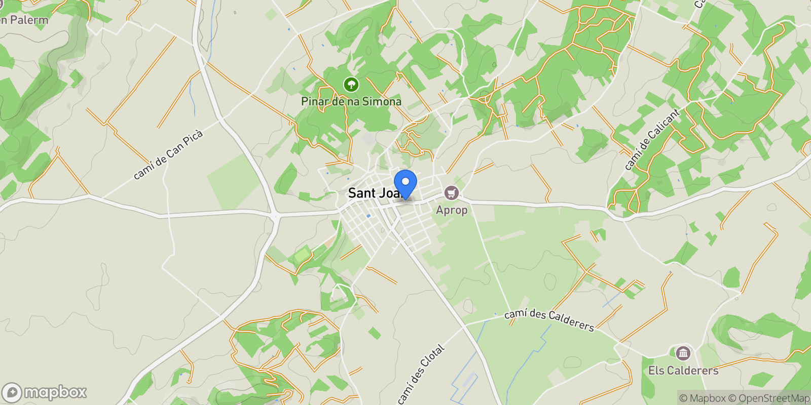 Map showing Sant Joan, Mallorca, Sant Joan, Sant Joan, Balearic Islands, Spain.