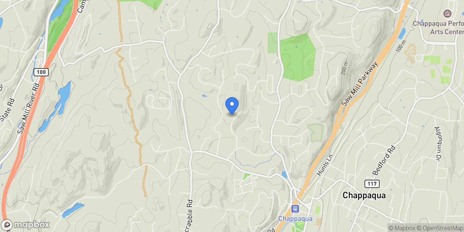 Map showing 36 Pond Hill Road, Chappaqua, NY, 10514, USA, Chappaqua, New York, United States.