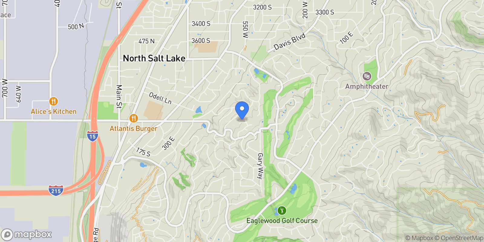 Map showing 683 HILLSIDE OAK CIR, North Salt Lake, Utah, United States.