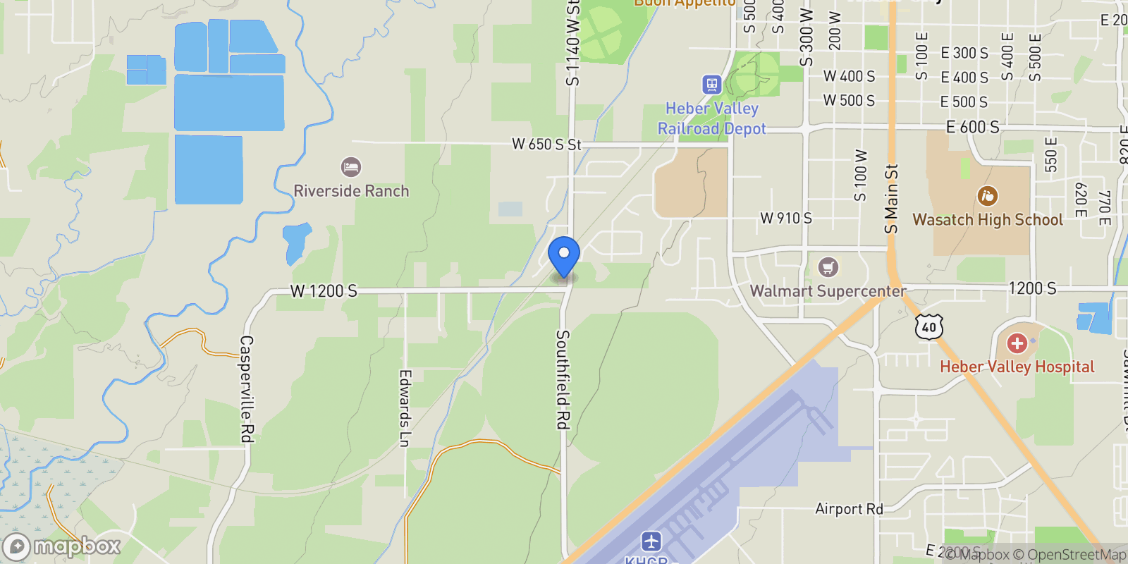 Map showing 1179 S LAUREN LN 9, Heber City, Utah, United States.