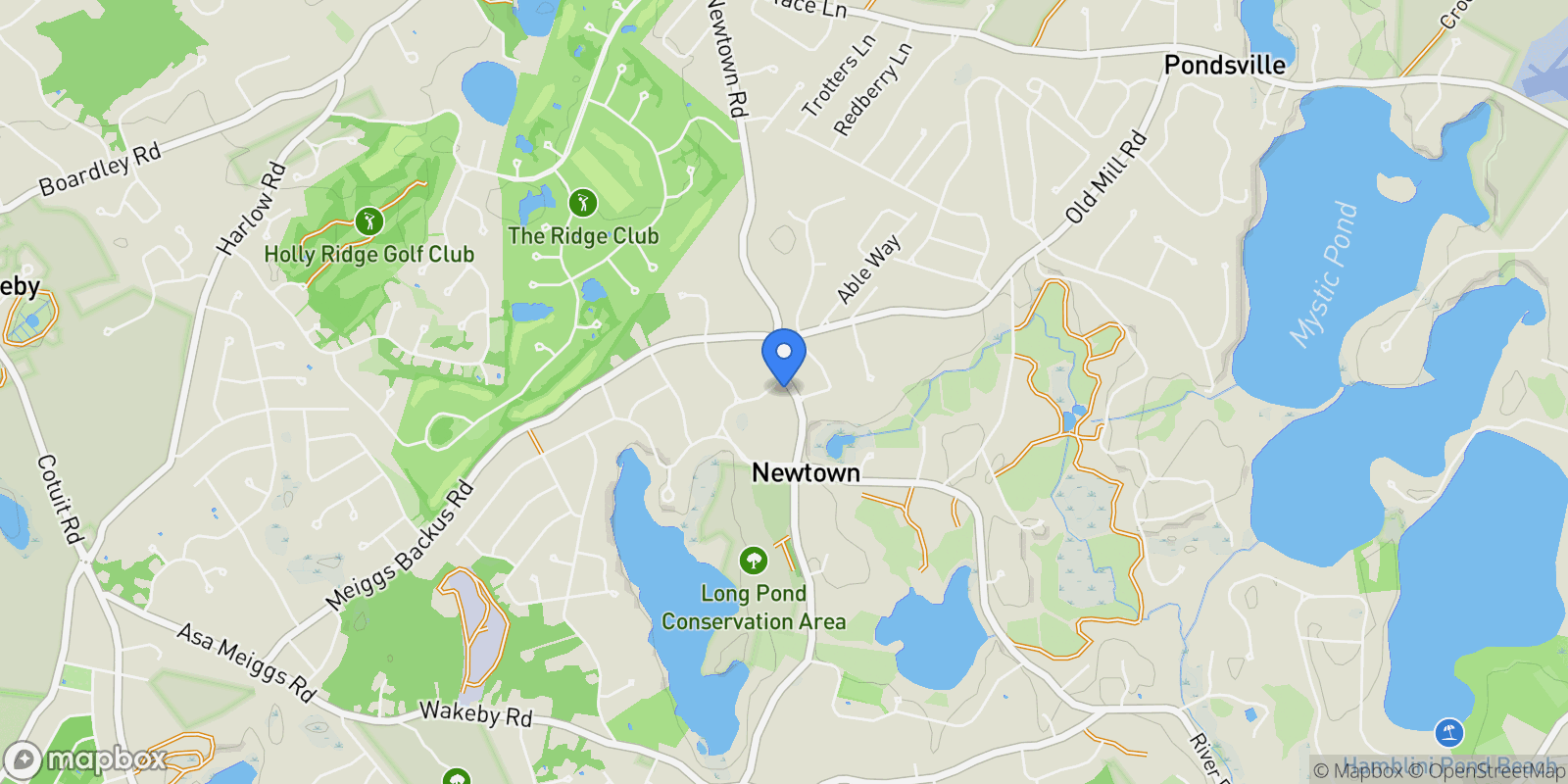 Map showing 289 Santuit-Newtown Road, Barnstable, MA, 02648, USA, Barnstable, Massachusetts, United States.