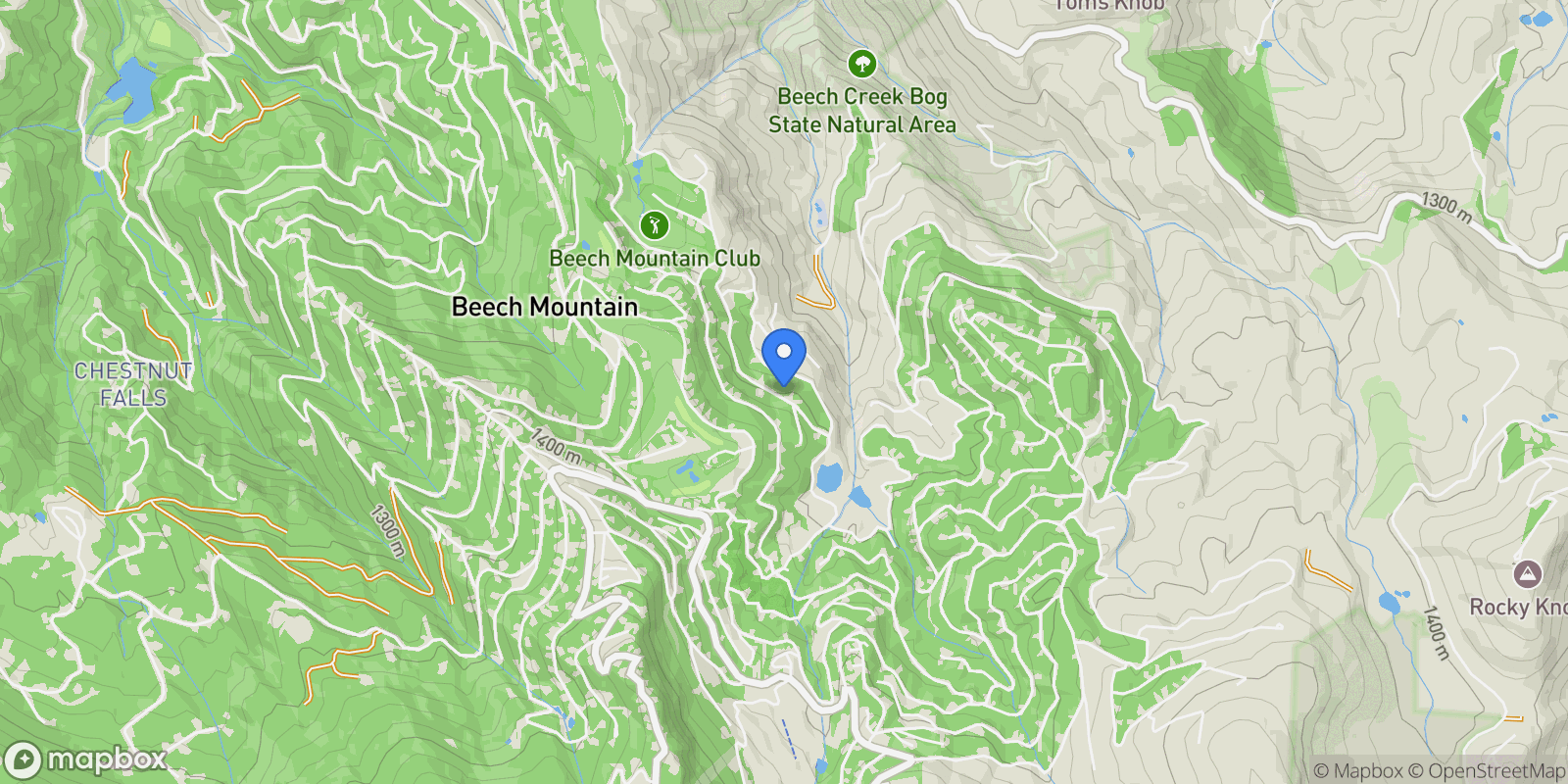 Map showing 214 Lakeledge Road, Beech Mountain, NC 28604, Banner Elk, North Carolina, United States.