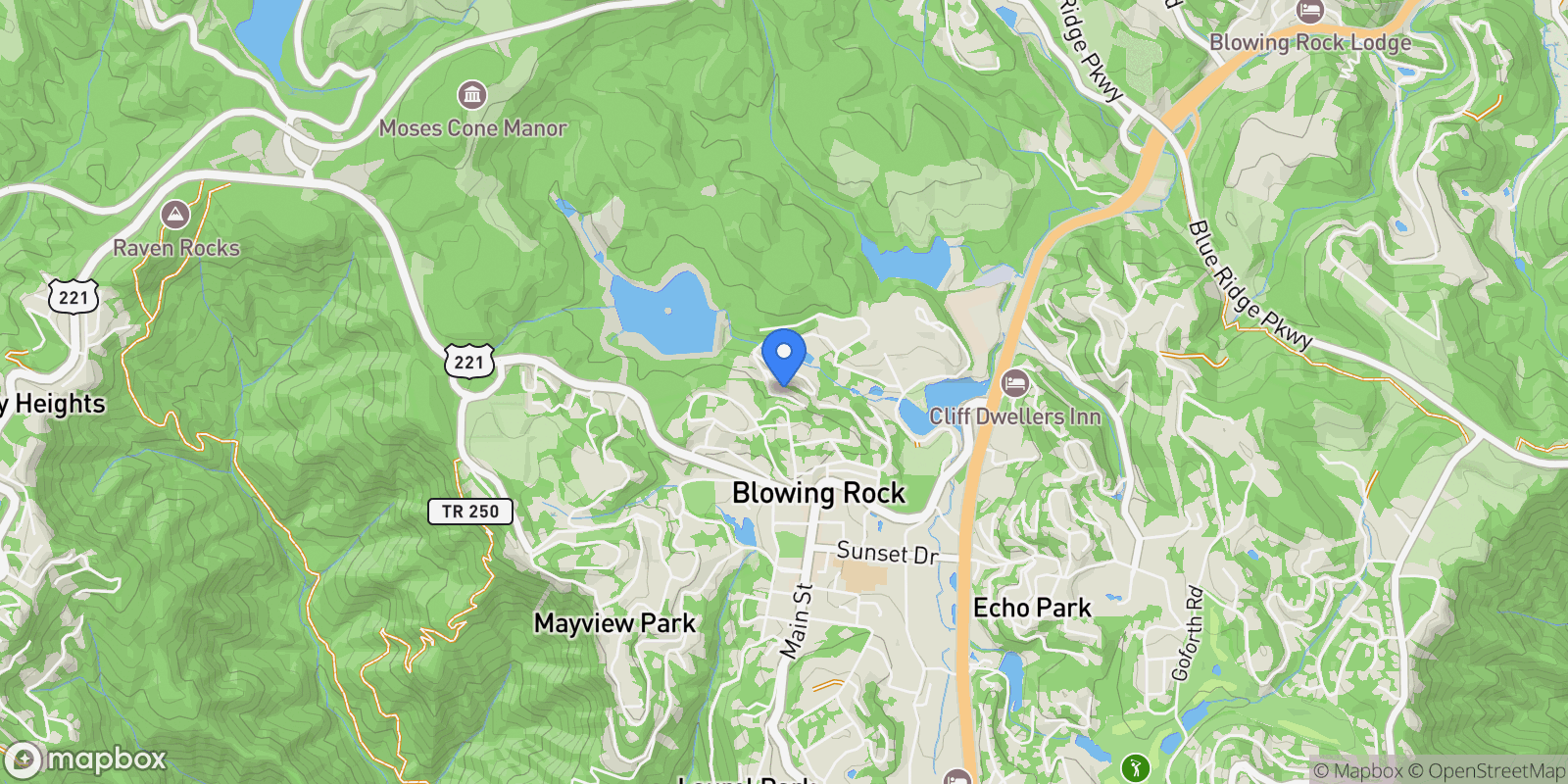 Map showing 491 Waterside Drive , Adirondack 6, Blowing Rock, NC 28605, Blowing Rock, North Carolina, United States.
