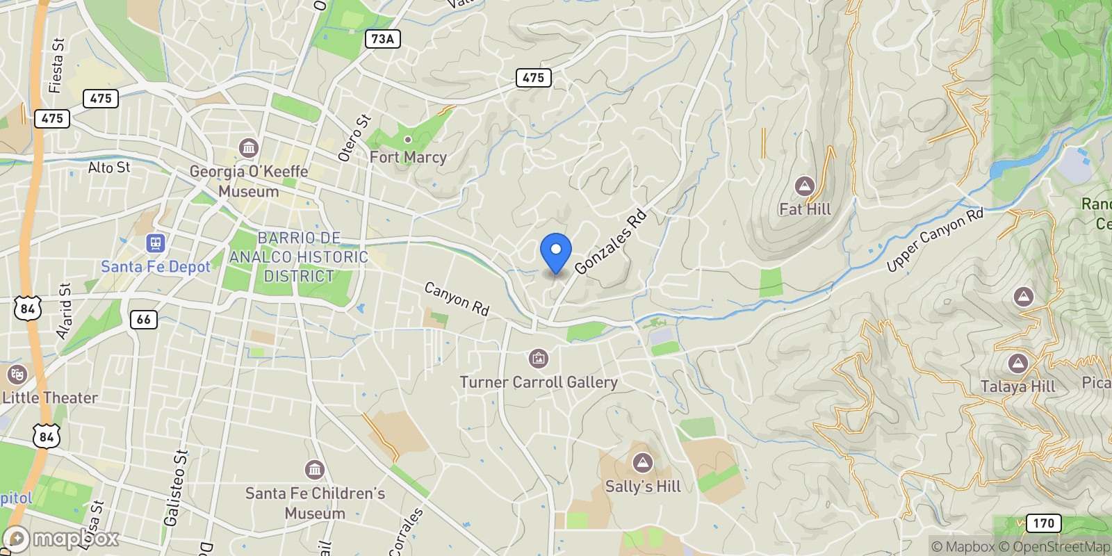 Map showing 259 Montoya Circle #2, Santa Fe, NM 87501, Santa Fe, New Mexico, United States.
