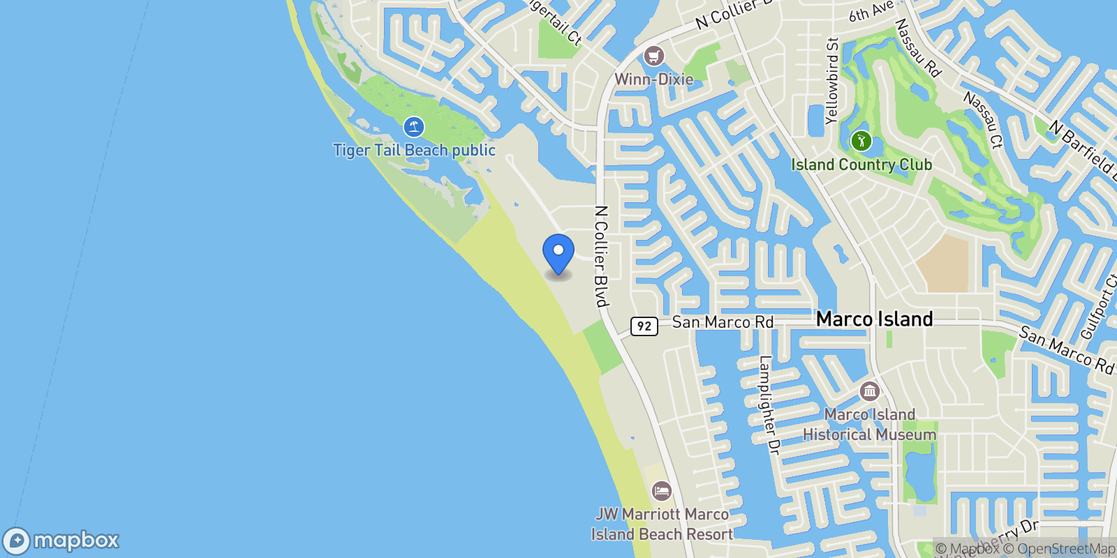 Map showing 140 SEAVIEW CT, #1803N, Marco Island, FL, 34145, USA, Marco Island, Florida, United States.